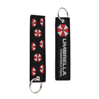 Umbrella Game TV Show Novel Key Tag Cool Keychain Key Fobs For Motorcycles Cars Backpack Chaveiro Fashion Key Ring Gifts