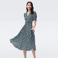 ชุดกระโปรง DVF SAMMIE DRESS สี LOOPS IVORY