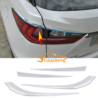 4pcs For Lexus RX350 450h 2016-2018 ABS Chrome Rear Tail Light eyebrow Cover Trim Car Styling Accessories