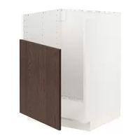 kabinet dasar u wastafel TALLSJÖN, putih/Sinarp cokelat, 60x60x80 cm