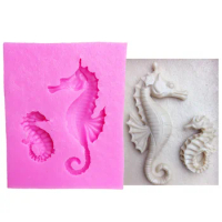 M1007 Cake Tools sea horse seahorse mould silicone mold Cake Fondant tool Decorating DIY Kitchen Baking Bakeware