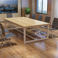會議桌長桌簡約現代工作臺長條桌簡約現代會議室桌椅組合辦公大桌