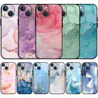 JURCHEN Silicone Custom Case For Apple iPhone 13 12 11 Pro Max Mini 5 5S SE 2020 2022 Pink Gold Marble Art Fashion Print Cover