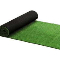 Grass Rug 7FTX12FT Indoor Outdoor Artificial Turf 0.4" Rug Synthetic Grass Mat Fake Grass for Garden Lawn Landscape Balcony Yard