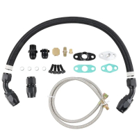 belook สำหรับท่อระบายน้ำมันเทอร์โบ T3 T4 T04E T60 T70 + ท่อส่งน้ำมัน + ฝาปิดอ่างน้ำมัน P7Q2Mตัวตัดโซ