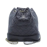 Chanel Gabrielle Backpack Small Black Calfskin I16537C