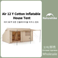 Naturehike Air 12 Y Inflating House Tent One Room&amp;One Living Room Family Outdoor Travel Large Tent Comfortable Camping Tents