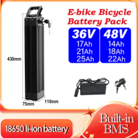 48V 36V 25Ah For Silverfish Electric Bike Battery Built-in BMS 1000W 18650 Lithium ion E-bike Bicycle Battery Pack with Charger