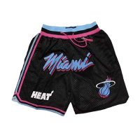 2024กางเกงบาสเก็ตบอล NBA Miami HEAT justdon x Miami Vice City Black