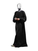 Khadijah Indonesia - Gamis Zulaikha Saphire Jetblack | Gamis Basic Elegan