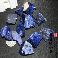 天然藍紋石 方鈉石小塊原石礦物標本擴香石裝飾實物圖一組