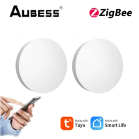 Aubess Wireless Mini Switch Zigbee Sensor Button Smart Scene Switch Smart Remote Control Work With Smart Life Zigbee Devices