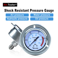 Xin Tester 0-60Mpa Shock Resistant Stainless Steel Air Oil Water Hydraulic Gauge Thread G1/4 Glycerol free Pressure Gauge