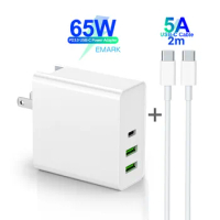 65W TYPE-C USB-C Power Adapter PD60W 45W QC3.0 Charger For USB-C Laptop MacBook Pro/Air iPad Pro 12W for Samsung iPhone 2M Cable