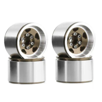 4PCS 1.0 Inch Aluminum Alloy Beadlock Wheel Hub Rims for RC Crawler Car Axial SCX24 1/18 TRX4M Wheels Parts, Bronze