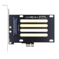 Cablecc PCI-E 4.0 X1 Lane to U.2 U.3 Kit Host Adapter PM1735 NVMe PCIe SSD for Mainboard SFF-8639