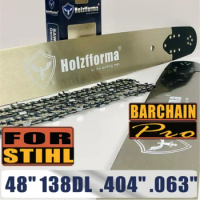 Holzfforma® 48inch 404 .063 138DL Guide Bar &amp; Saw Chain For Stihl MS880 088 070 090 084 076 075 051 050 Chainsaw