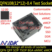 QFN108(12x12)-0.4 Socket Open top QFN108 Socket MLF108 Socket MLP108 Socket,IC549-1084-007-G, Allsocket