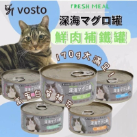 【vosto】鮮肉補鐵罐170g*48入(補水罐 副食罐 鮮肉罐 浪貓罐頭 便宜罐頭)