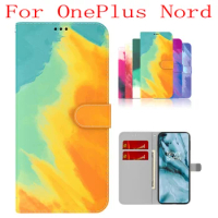 Sunjolly Case for OnePlus Nord Wallet Stand Flip PU Phone Case Cover coque capa OnePlus Nord Case OnePlus Nord Cover
