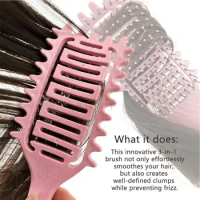 Curl Defining Brush With Prongs Define Styling Detangling Tangled Brush Defining Hair Tool Salon Barber Curls Shaping Hair K3v2