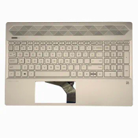 New Original Top Cover Upper Case For HP Pavilion 15-CS 15CS Palmrest With Backlit Keyboard Sliver L24752-001