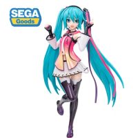 SEGA Original Luminasta Hatsune Miku Project Diva Mega 39's Hatsune Miku Star Vocalist Genuine Anime Figure Model Toys 18Cm