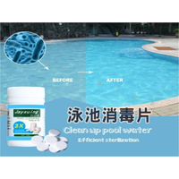 @貨比三家不吃虧@泳池消毒片 泳池魚缸消毒清潔 氯錠 殺菌除味 清潔泡騰片 含氯消毒泡騰片 泳池潔凈片 氯片 泳池專用片