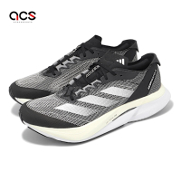 adidas 慢跑鞋 Adizero Boston 12 M 男鞋 黑 白 緩衝 碳纖維 長距離 運動鞋 愛迪達 ID4234