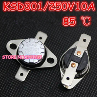Free Shipping 10pcs/lot KSD301 85 degrees Celsius 85 C Normal Close NC Temperature Controlled Switch Thermostat 250V 10A