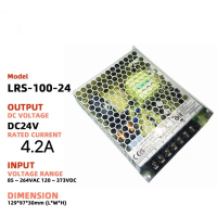 สวิทชิ่งคุณภาพสูง LRS-100-24 SWITCHING POWER SUPPLY 24V 4.2A รุ่น LRS-100-24