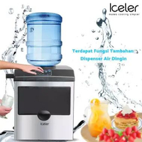 Iceler Mesin Es Batu Kristal Ice Maker 30kg/24Jam Terbaik untuk Cafe Rumahan
