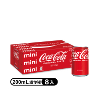 【Coca-Cola 可口可樂】迷你罐200ml x8入/組