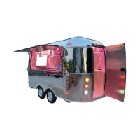 Customized Air Stream Food Cart Concession Bubble Tea Catering Kiosk Pizza Coffee Beer Bar Food Trailer Truck with Light