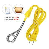 220V Portable Electric Water Heater 600W Mini Water Boiling Tool For Hot Water Milk Coffee For Travel Hotel