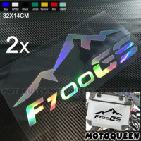 2X Motorcycle Saddlebag Panniers Luggage Aluminium Side Box Decoration Decals Reflective Stickers For F700GS F700 GS