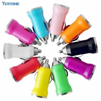 300pcs Hot Sell Universal Colorful Mini USB Car Auto Charger Adapter For IPhone 7 6 Plus 4 5S IPod HTC Samsung Blackberry