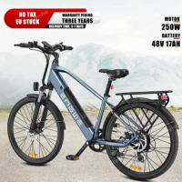 EU Stock Electric Bike 26-inch Tire Adult Mountain E Bike Brushless Motor 17AH Lithium Battery Life 100KM Snow Electric Bicycle