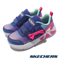 Skechers 休閒鞋 S Lights-Tri-Brights 童鞋 燈鞋 發光 蝴蝶結魔鬼氈 緩衝 中小童 紫 302654-NBLHP 302654-NBLHP