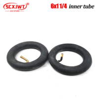 6x1 1/4 Butyl Inner Tube 6 Inch Bent Valve Tyre for Electric Scooter WheelChair Truck Baby Carriage 6x1.5