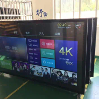 Big lcd monitor home theatre 65'' 75'' 85'' bluetooth wifi DVB-T2 4K TV multi-language Led smart television TV