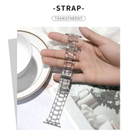 New Collection Tali Strap Rantai Transparan lWatch iWatch 3 4 5 6 7 SE Iwo 41 45