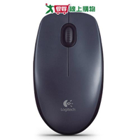 Logitech羅技 USB有線光學滑鼠M90-黑灰【愛買】