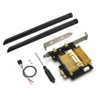WiFi 6E 3000Mbps PCIE X1 Adapter Network Card Wireless Bluetooth 5.2 High Speed WiFi6E PCIE Chip Intel AX210NGW 2.4G/ 5G/6GHz