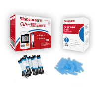 Sinocare GA-3 Blood Glucose Meter+Diabetes Monitoring Tool - 50 Strips and 50 Lancets Included