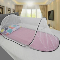 Portable Folding Mosquito Nets Trip Single Bed Tent Camping Outdoor Adjustable Mosquito Net for Bed Wild Trips Child Dormitory