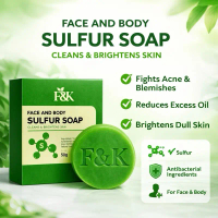 F&K Sabun Sulfur Obat Kulit Gatal / Sulfur Soap Face and Body 50g