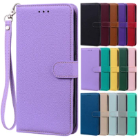 Matte Wallet Phone Case on For Huawei P50 Pro Leather Case P40 P30 P20 Pro P40 Lite P40Lite E P50Pro Black Flip Cover For Huawei