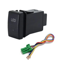 1PC power supply LED DRL fan Electronic dog After Fog Light Steering Sheel Switch Button for Great Wall Wingle 5 17-20