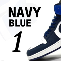 Etalase 1 sepatu sneaker pria high navy blue size 36-44 aj1